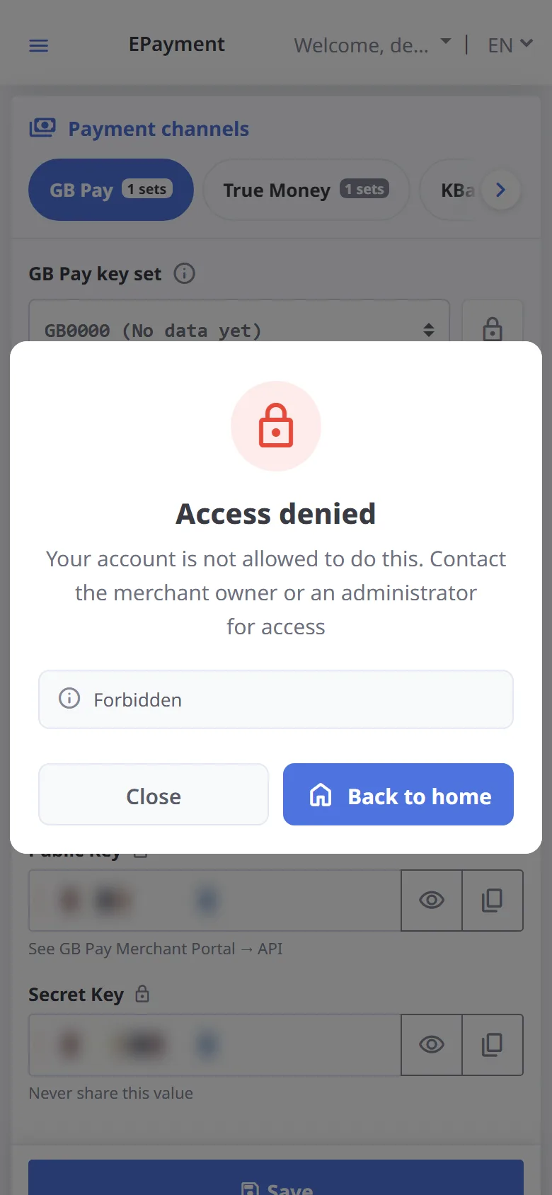 Not allowed to do this (mobile)