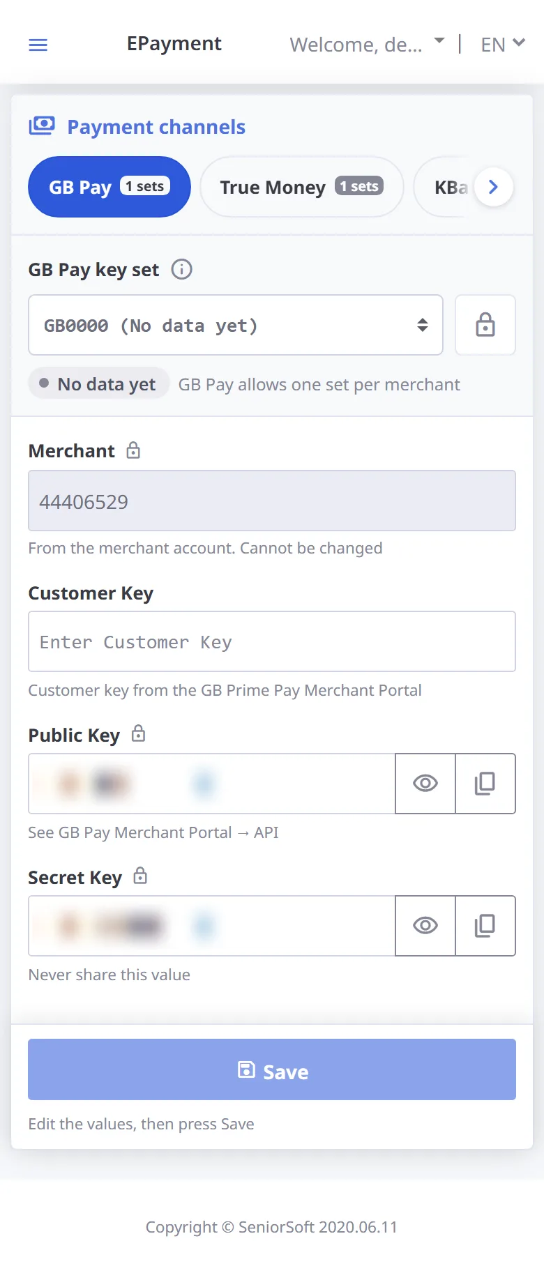 Choose a payment channel (mobile)