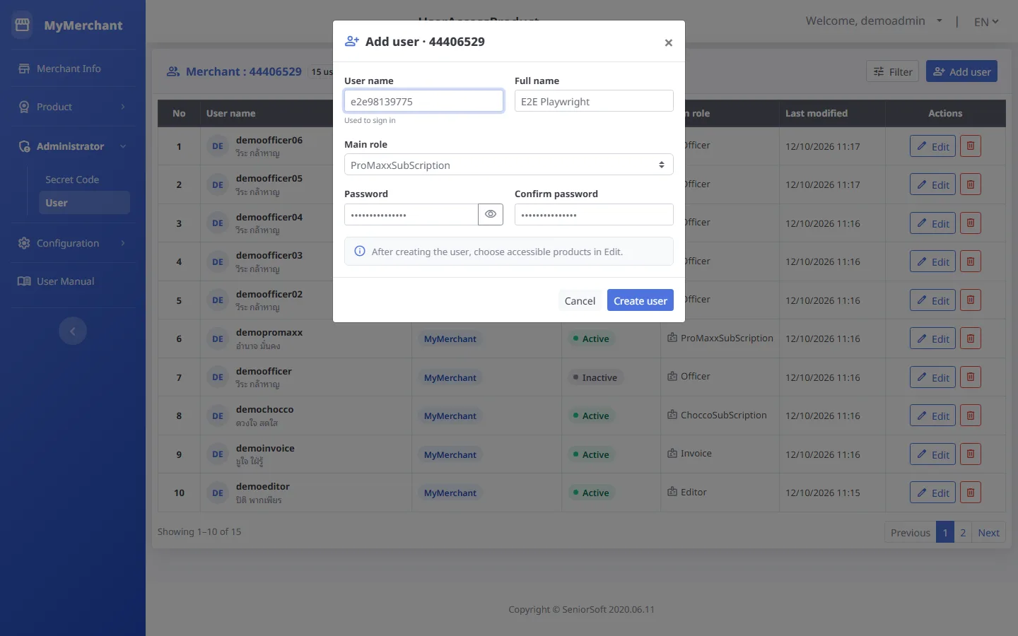 Add a user (desktop)